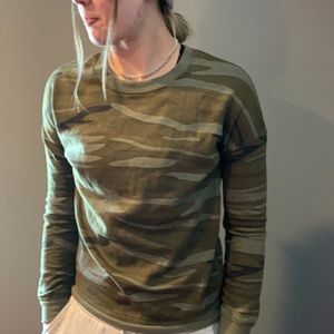 Camo long sleeve sweater